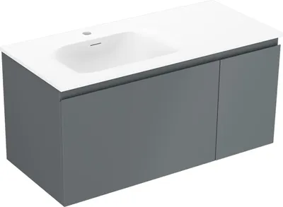Obrázok produktu pre Mexen Orio kúpeľňová skrinka 90 cm s umývadlom Vela, 2 zásuvky, biela lesklá - 91A10-09047-2-BFF00-W23M00
