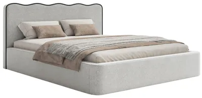 Produktbild von Selsey Duney - Polsterbett 180x200 mit Bettkasten und Strukturstoff, Hellgrau