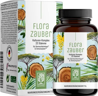 Produktbild von Naturtreu Florazauber | Bakterienkulturen für den Darm | 60 Kapseln