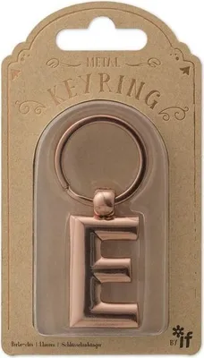 Zdjęcie produktu dla Metalowy brelok do kluczy litera E Keyring - IF
