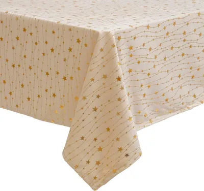 Produktbild von Tischdecke aus samt mit sternenmotiv 140x360cm goldfarben - Atmosphera créateur d'intérieur