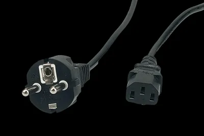 Zdjęcie produktu dla Czarny kabel zasilający AC 1,2 m C13 do CEE7/7 10 A
