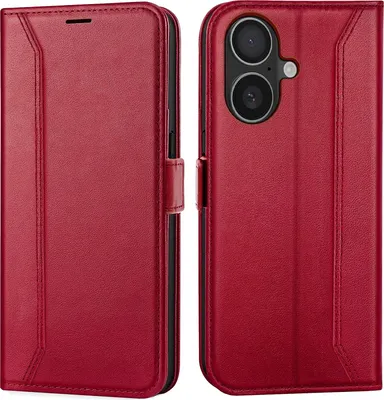 Immagine prodotto di Custodia per cellulare per iPhone 17 cover flip case pieghevole cover protettiva, rosso