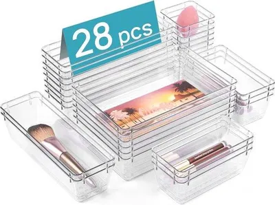 Produktbild von Famanu Organizer-Set für Schubladen - Transparent, 44 Teile