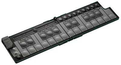 Image de Korg nanoKEY Fold - Contrôleur clavier MIDI 25 touches pliable avec USB-C et TRS-MIDI - Vert alpin