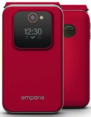 Produktbild von Emporia JOY, Klappgehäuse, 7,11 cm (2.8"), 2 MP, Bluetooth, 1300 mAh, Schwarz, Rot