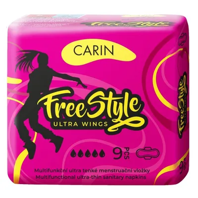 Obrázok produktu pre Carin Ultra Wings Menštruáčne Podložky, 9 ks