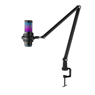 Produktbild von PREYON Osprey Scream Mikrofon RGB, Nierencharakteristik, Aluminiumgehäuse, Stummschalttaste, Lautstärkeregler, Mini Jack 3,5 mm, Plug and Play