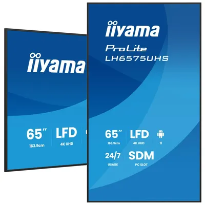 Produktbild von IIYAMA 164.0cm(65") LH6575UHS-B2AG 16:9 3xHDMI+DP+2xUSB (Speditionsversand)