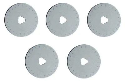 Produktbild von Ersatzklingen für Rollschneider, 5 Stück, 45 mm, passend für Olfa
