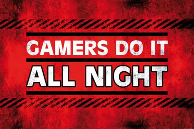 Produktbild von Gaming Kunstdruck Bild - Gamers Do It All Night (80 x 120 cm)