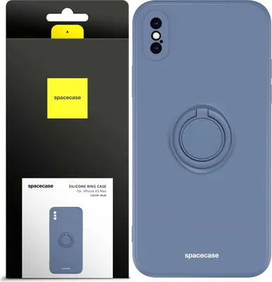 Immagine prodotto di Custodia in silicone SPACECASE Custodia ad anello in silicone per iPhone XS Max Blu