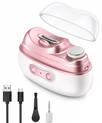 Produktbild von Elektrischer Nagelknipser 3-in-1 in Pink – 2 Geschwindigkeiten, LED-Licht – Mit Gel-Lampe, Nagelauffangbox und leisem Betrieb – Maniküre-Set und Baby-Nagelpflege