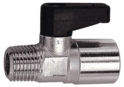Produktbild von Riegler Mini-Kugelhahn mit Drehgriff, Messing vern., R/Rp 1/4 AG / 1/8 IG