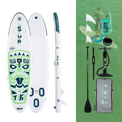 Produktbild von FunWater SUP Board aufblasbar 320×84×15 cm, 150 kg Tragkraft, Set