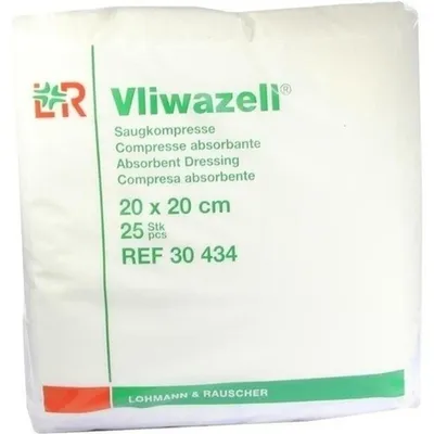Image de Compresses absorbantes Vliwazell 20x20 cm non stériles 25 pces