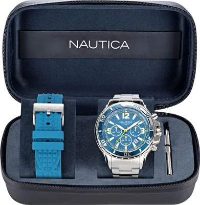 Image de Chronographe Nautica argenté/acier Collection - homme