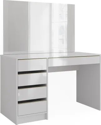 Produktbild von Schminktisch Vicco Sherry Weiß/Gold 120 cm mit Spiegel, Model 47709