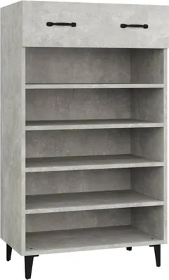 Obrázok produktu pre vidaXL Skriňa na topánky Concrete Grey 60x35x105 cm Drevo Materiál