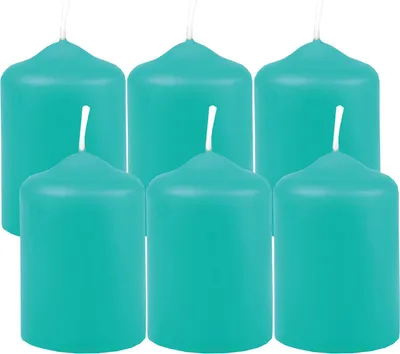 Produktbild von Wachskerzen Stumpenkerzen Ø4cm x 6cm ( 6 Stück ) Teelicht Durchmesser, in vielen Farben - Hergestellt in EU - Kerzen Blockkerzen - Wachs Stumpen