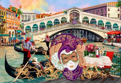 Produktbild von Wooden.City Holzpuzzle Venice Carnival - Puzzle 300 Teile
