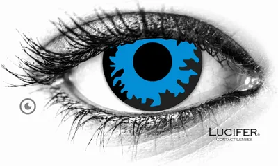 Obrázek produktu pro Kontaktní čočky Lucifer® Blue Flame - 2 kusy (1 pár), bez lékařského předpisu