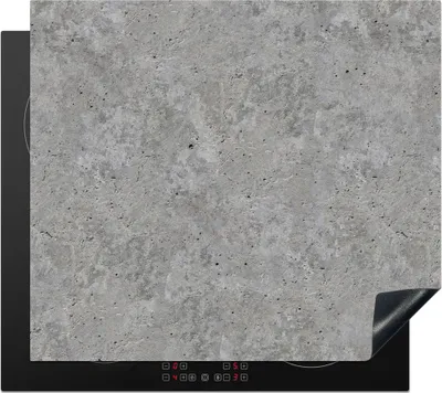Produktbild von KitchenYeah© Herdabdeckplatte Muster - Zement - Beton , 58x51cm, Küche Deko, Glaskeramikkochfeld Herdabdeckung, Abdeckplatte fùr Kochfeld
