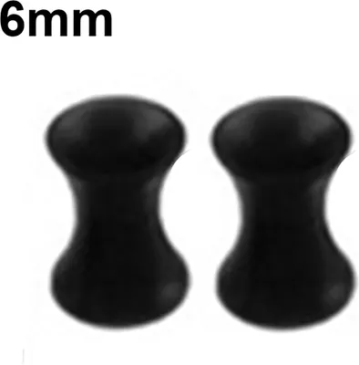 Produktbild von Ohr Expander Mode Körper Piercing Schmuck Silikon Männer und Frauen Ohr Tunnel Messgeräte für Geburtstag Party-Schwarz,6 mm