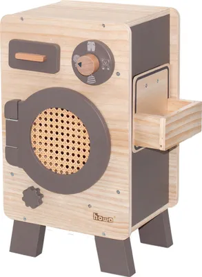 Produktbild von howa Kinderwaschmaschine Spielzeugwaschmaschine aus Holz natur taupe 4826