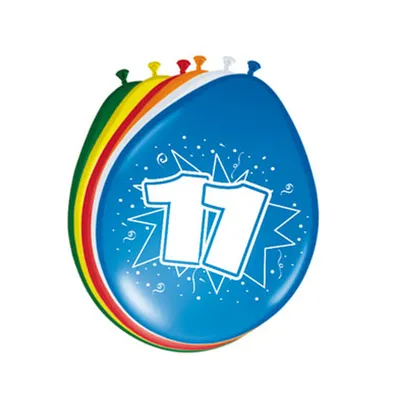Produktbild von Folat BV Cijfer Ballonnen 11 jaar, 8st.