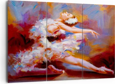 Produktbild von Bild auf Leinwand - Leinwandbild - Balletttänzer tanzen - 165x110cm - Wand Bild - Wanddeko - Leinwanddruck - Bilder - Kunstdruck - Wanddekoration - Leinwand bilder - Wandkunst - CE165x110-3463