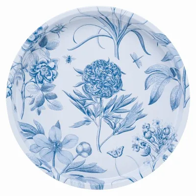 Productafbeelding van Meander Tafeldecoratie, Bloemen, Blauw/Wit, Ø30x3 cm