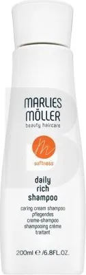 Obrázek produktu pro Marlies Möller Softness Daily Rich Shampoo, 200 ml, Šampon, Neprofesionální, Ženy, Suché vlasy, Matné vlasy, Všechny barvy