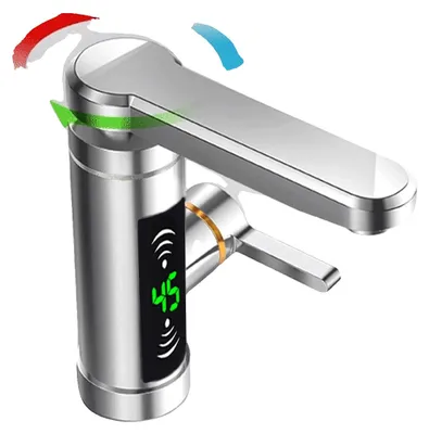 Produktbild von Heißwasserhahn, 360° Drehung, Schnelles Heizen, Silber