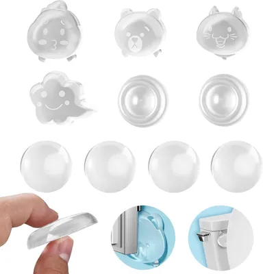 Imagen del producto de Topes de goma, 10 unidades, de 40 mm de diámetro, autoadhesivos, para paredes y muebles