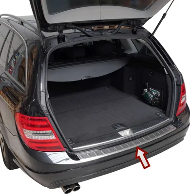 Produktbild von Stoßfängerschutz aus mattem Edelstahl für Mercedes C-Klasse, S204 Kombi