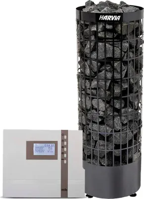 Obrázek produktu pro Sada saunových kamen Harvia Cilindro PC90E-černá 9 kW s EOS ECON D2