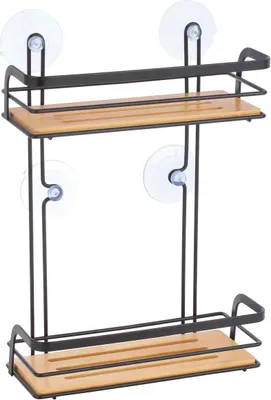 Obrázek produktu pro MSV 142664, Černá, Hnědá, Ocel, Dřevo, Matný, Přísavka