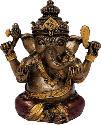 Immagine prodotto di Piccola statuetta decorativa raffigurante il dio indù Ganesha, color bronzo