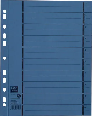 Produktbild von ELBA Trennelement - 10 Teile - vorgedruckt: 1-10 - für A4 (210 x 297 mm)