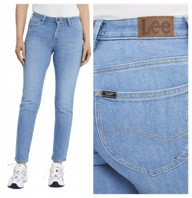 Obrázok produktu pre Lee | Dámske džínsy Elly Least Worried, modrá farba, denim, elastický materiál, úzky strih, klasické voľnočasové džínsy, moderný štýl, veľkosť W29, dĺžka L31