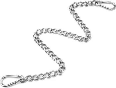 Produktbild von 73 cm RVS-Kettenhängestuhl - mit Karabiner - für Kletterer - Hängematten - Verlängerkette.