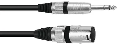 Obrázok produktu pre Adaptérový kábel OMNITRONIC XLR(M)/jack stereo 0,2 m bw