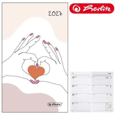 Produktbild von Herlitz Buchkalender Slimtimer For me 2027, Jahr / Motiv:2027 / Herz