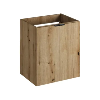 Zdjęcie produktu dla Szafka Łazienkowa Pod Umywalkę 50 Cm Dąb  2 Drzwi Cichy Domyk