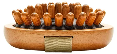 Produktbild von Kopfhaut-Massagebürste – Holzreinigungspad, tragbarer Stab zur Wurzelpflege, Schaumaufbau, Blutflussstimulator