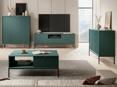 Produktbild von Wohnzimmer-Set MOVI 2 grün Kommoden TV-Schrank Couchtisch