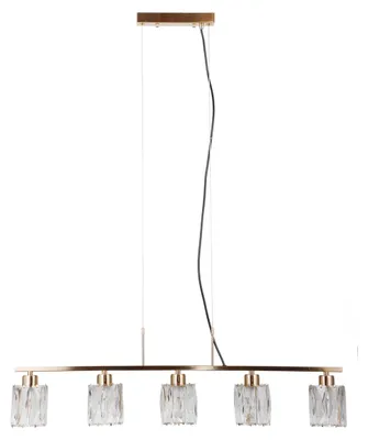 Zdjęcie produktu dla Lampa wisząca SIMONA złota 5xE14x40W szkło wym:110x85x10cm IP20 Italux