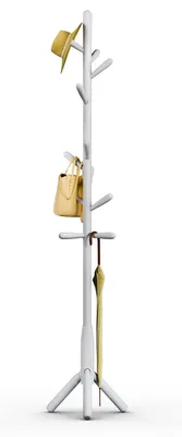 Immagine prodotto di Omgoods - Appendiabiti in legno autoportante - A forma di albero con 11 ganci per abiti e cappelli