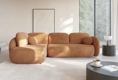 Produktbild von Masseno Ecksofa AMICO II L-S mit Schlaffunktion L-Form, Sofa mit Bettkasten, Wohnzimmersofa, Couch, Soffa, Bettsofa, Couchgarnitur- Braun, EGON 42